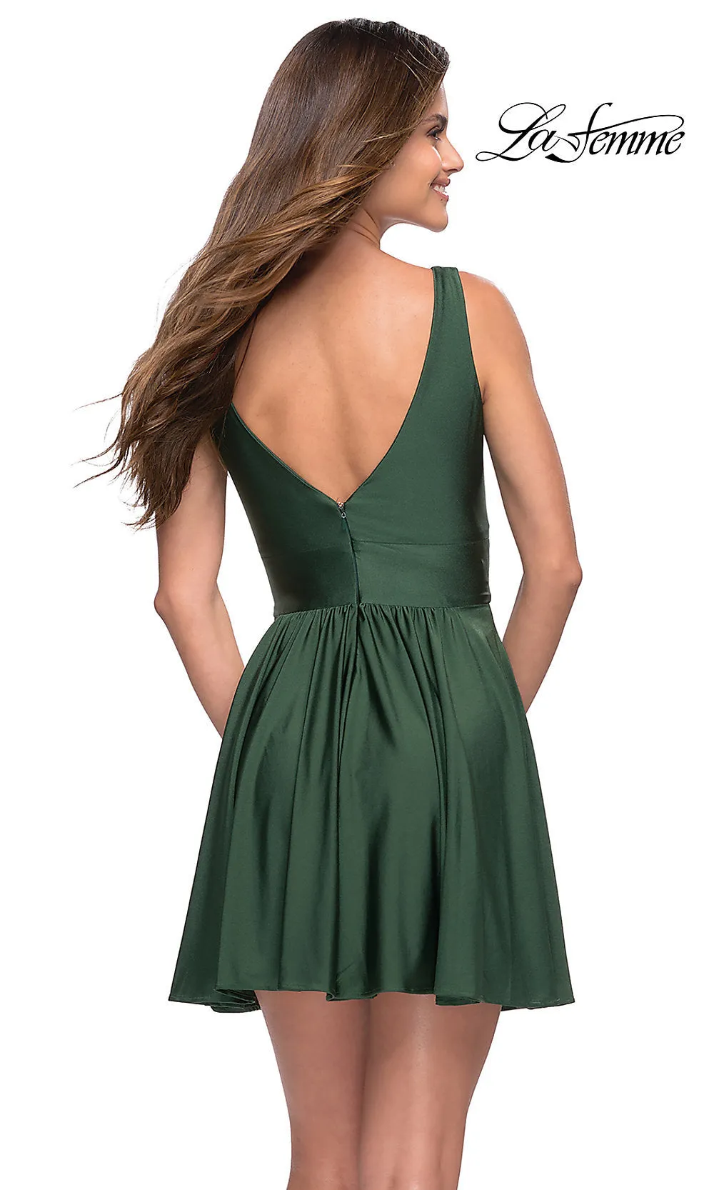 A-Line La Femme Short Designer Party Dress