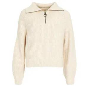 Barbour Stanton Half Zip Ladies Knit - Oatmeal