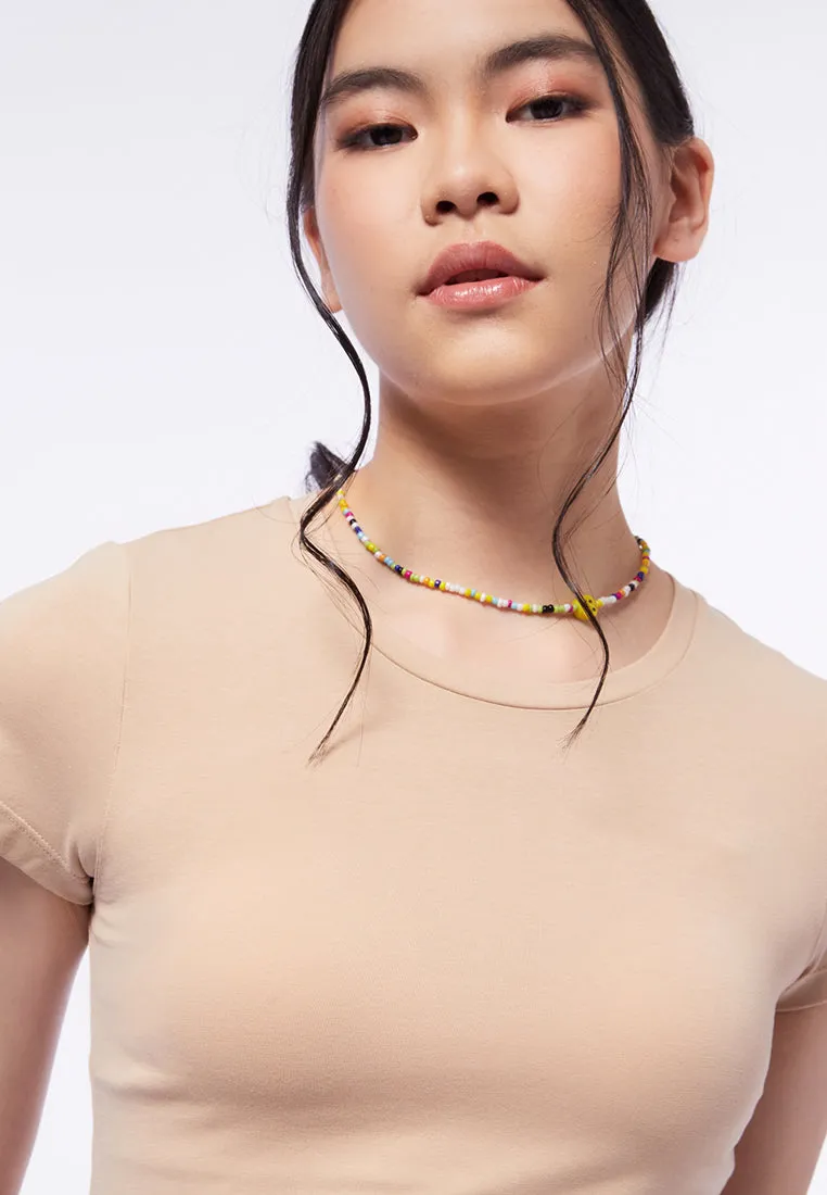 Basic Fitted Crop T-Shirt