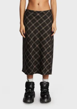 Beth Plaid Midi Skirt