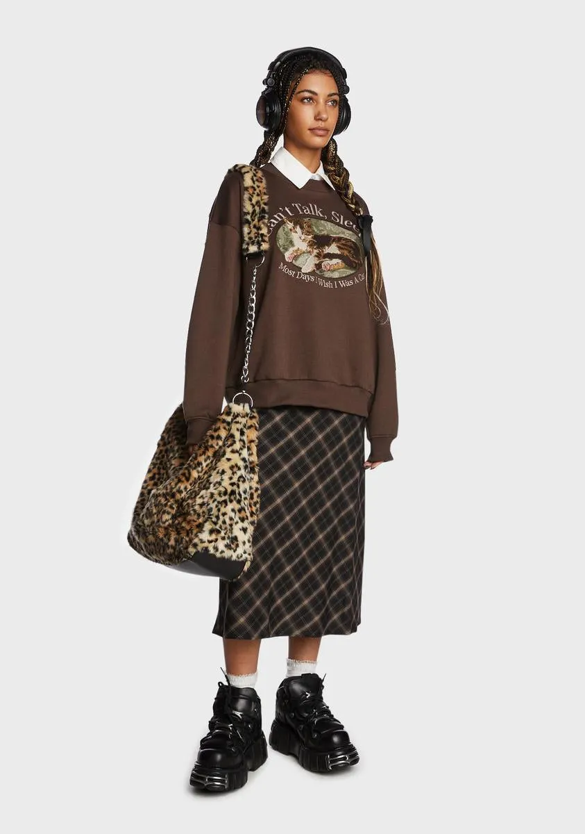 Beth Plaid Midi Skirt