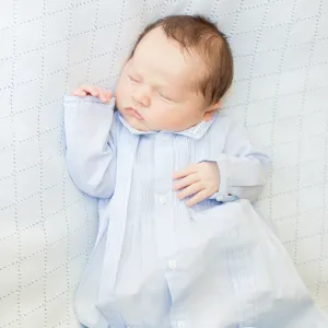 Boys Dot Take Me Home Gown and Hat - Blue
