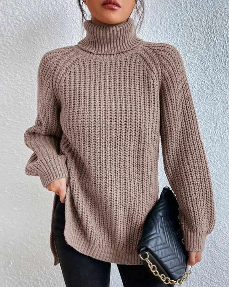Casual Cotton Turtleneck Sweater for Women | Perfect for Casual Days