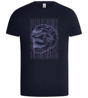 Colorful Lines Skull Design - Basic Unisex T-Shirt