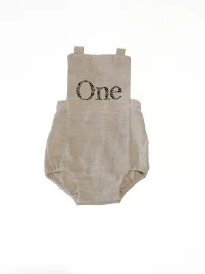First Birthday Personalised One Bubble Romper - Foliage