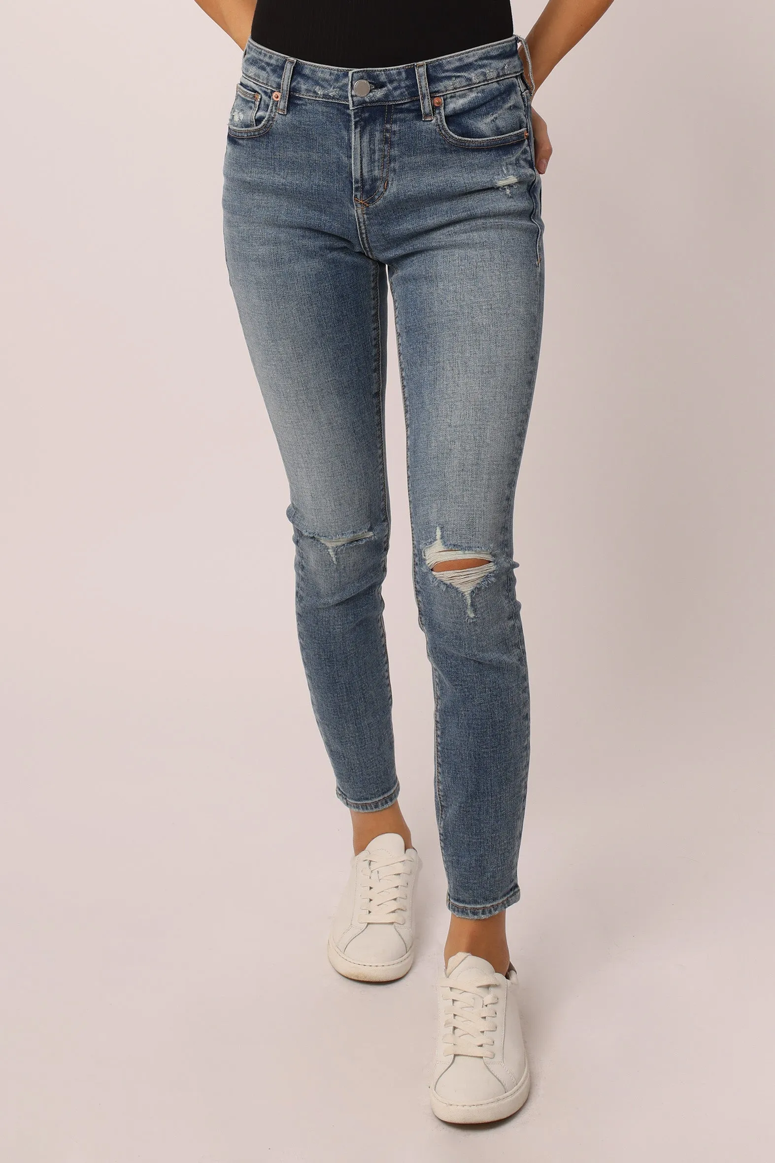 GISELE HIGH RISE ANKLE SKINNY JEANS BURGUESS