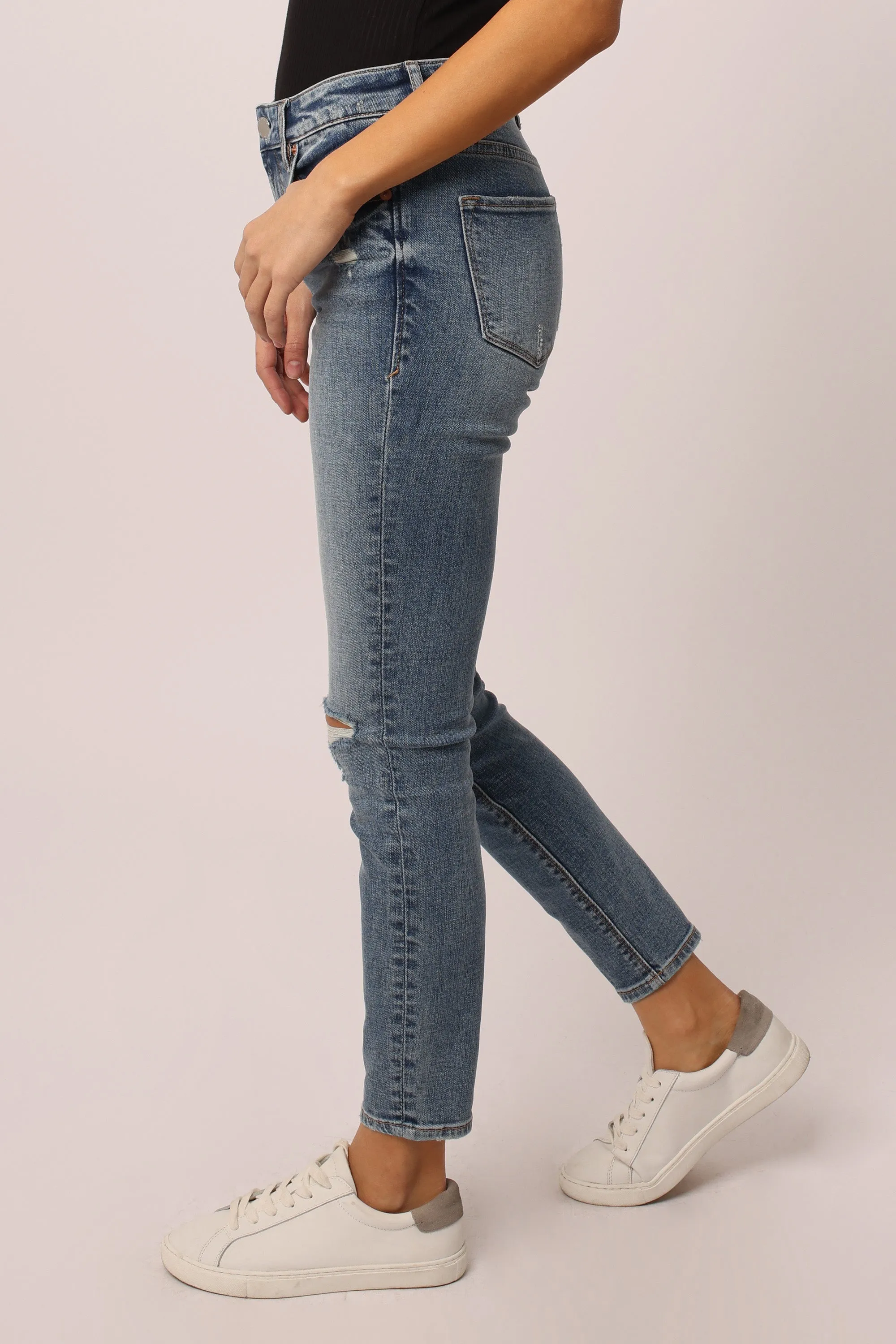 GISELE HIGH RISE ANKLE SKINNY JEANS BURGUESS