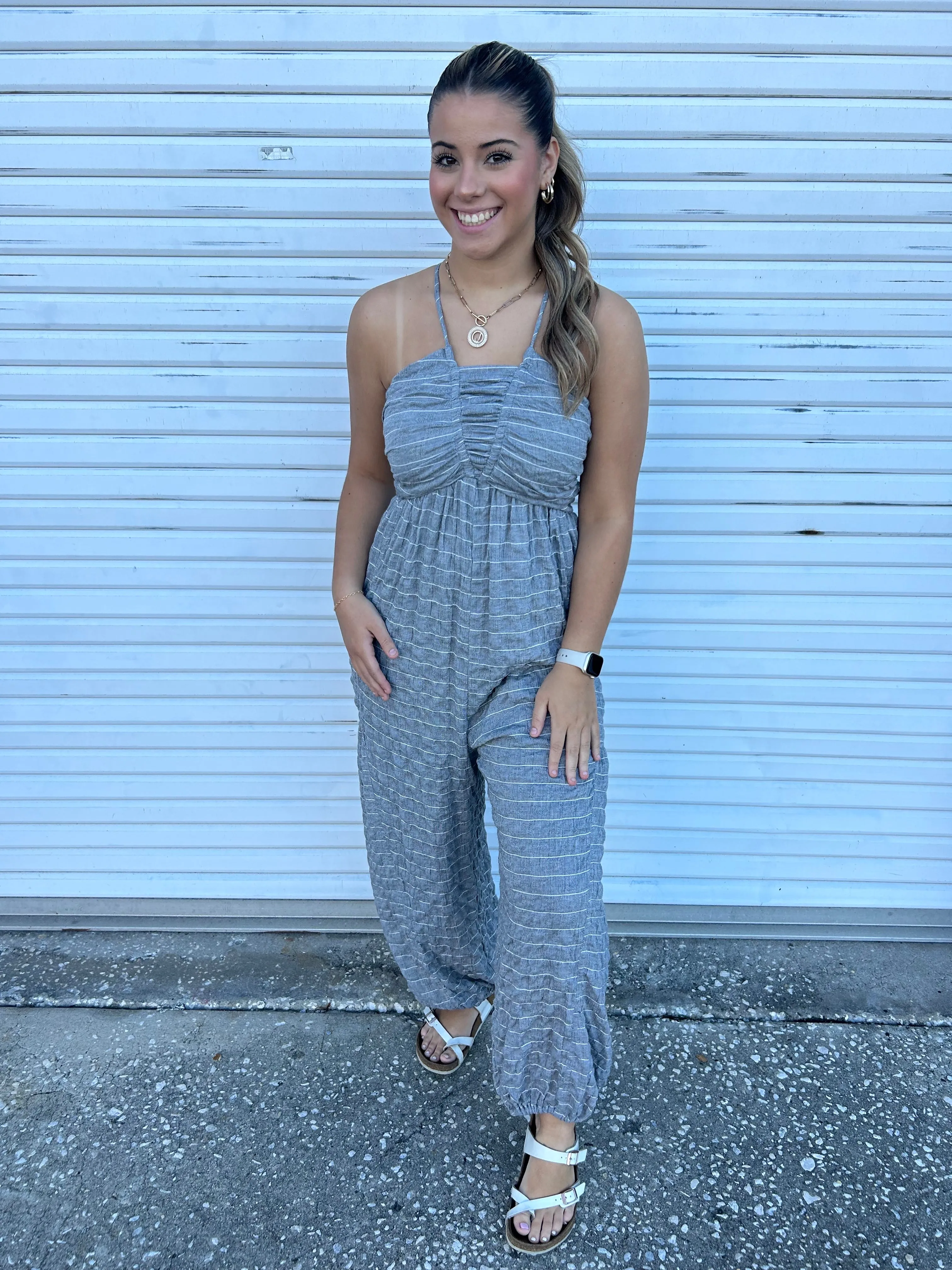 Grace Gray Jumpsuit