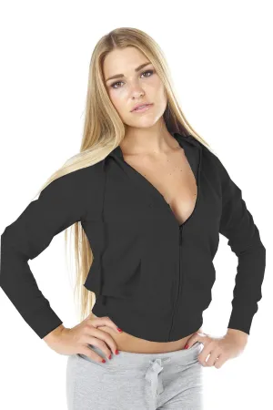 Hollywood Star Fashion Womens Hoodie Jacket With Zipper Zip Up Hoodie