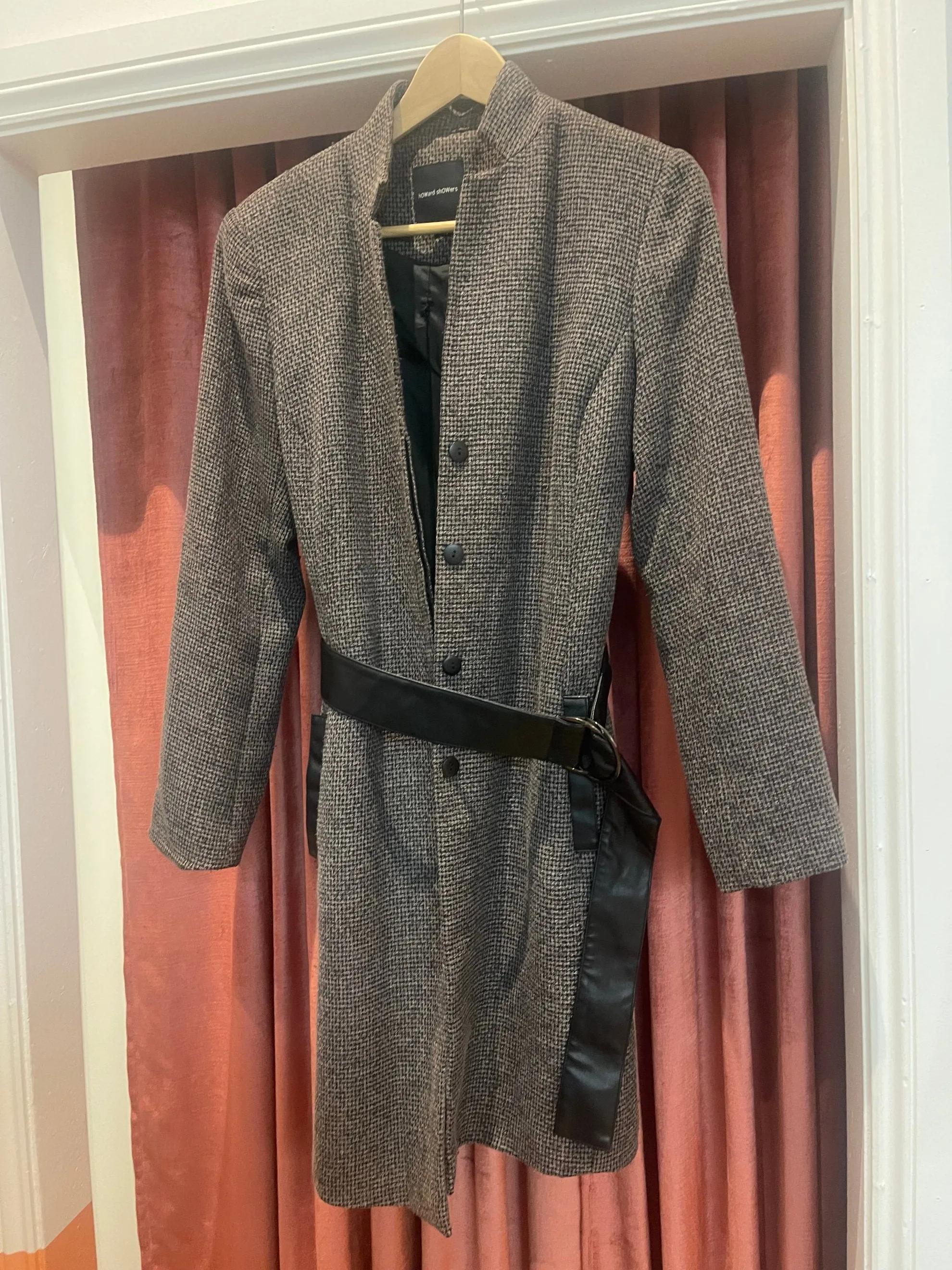 Howard Showers Brown and Black Long Coat