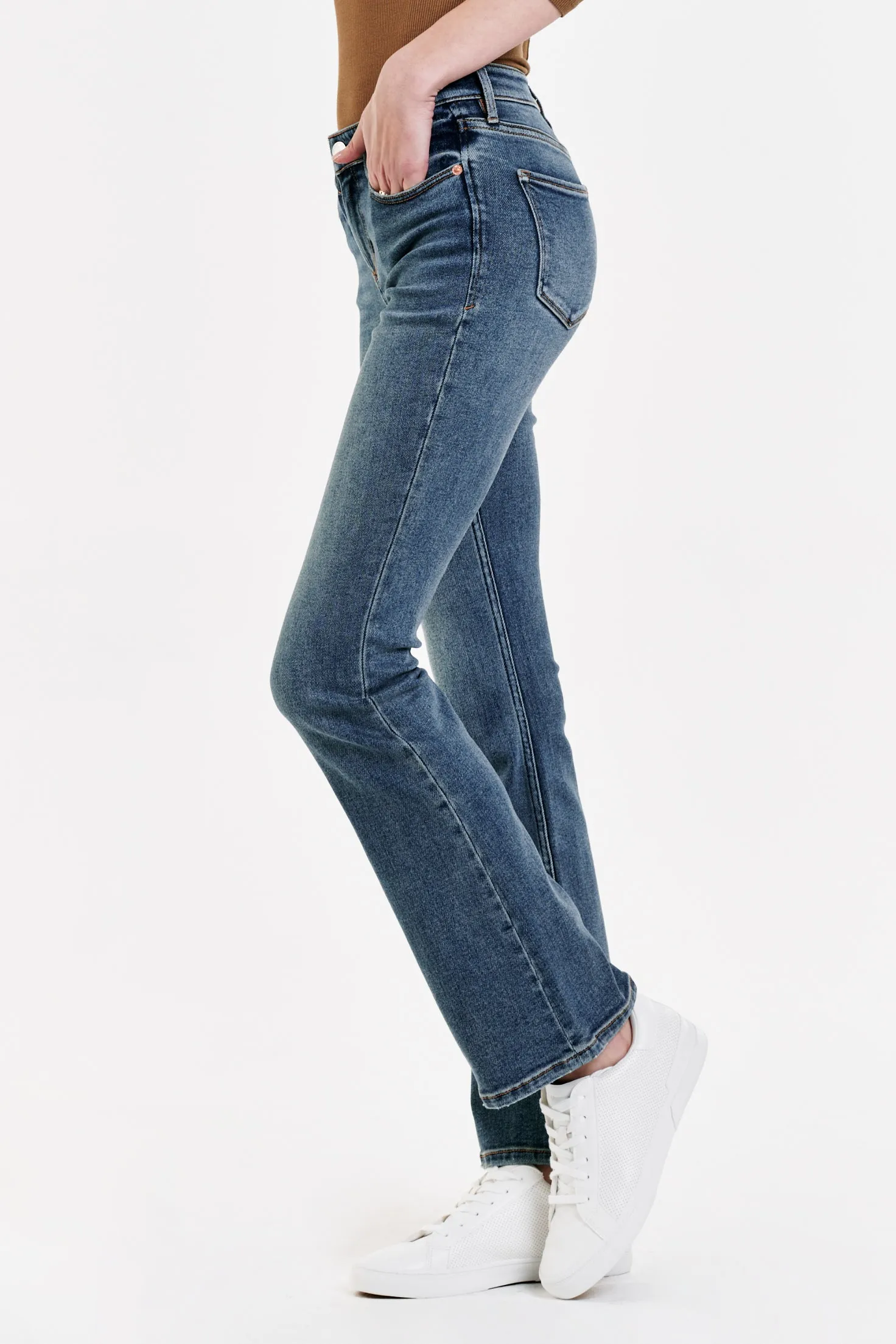 JAXTYN HIGH RISE BOOTCUT JEANS SILVERDALE