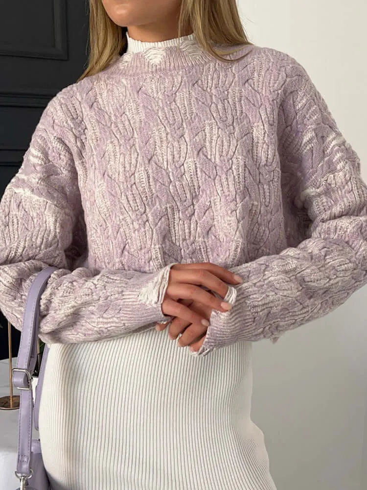 Loose Casual Knitted Pullover Sweater
