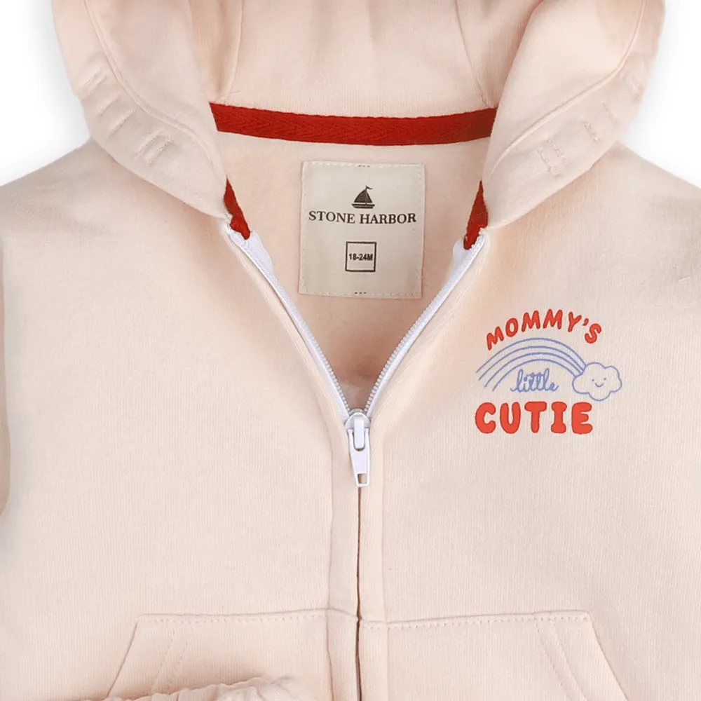 MINI GIRL'S LITTLE CUTIE FLEECE TWIN SET