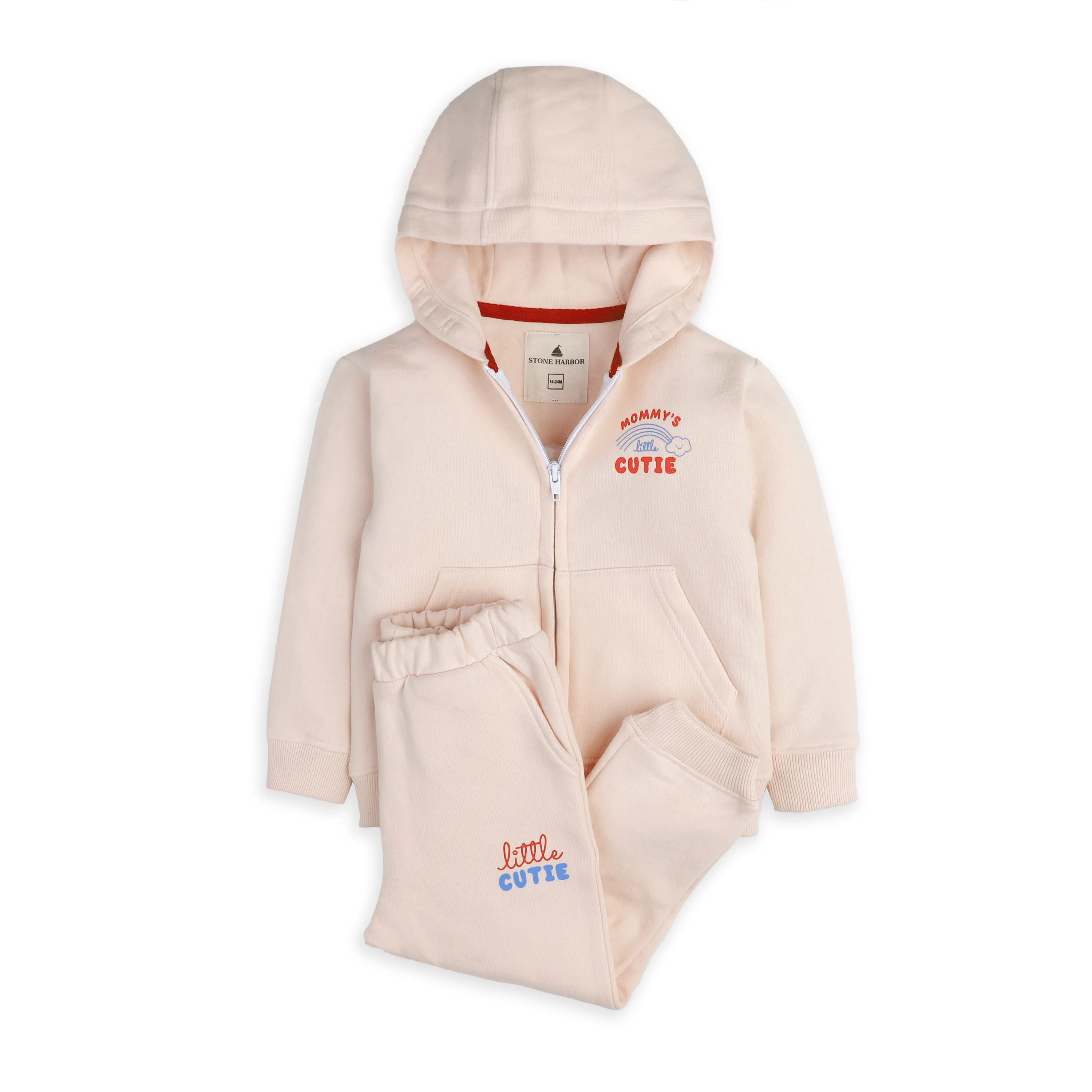 MINI GIRL'S LITTLE CUTIE FLEECE TWIN SET