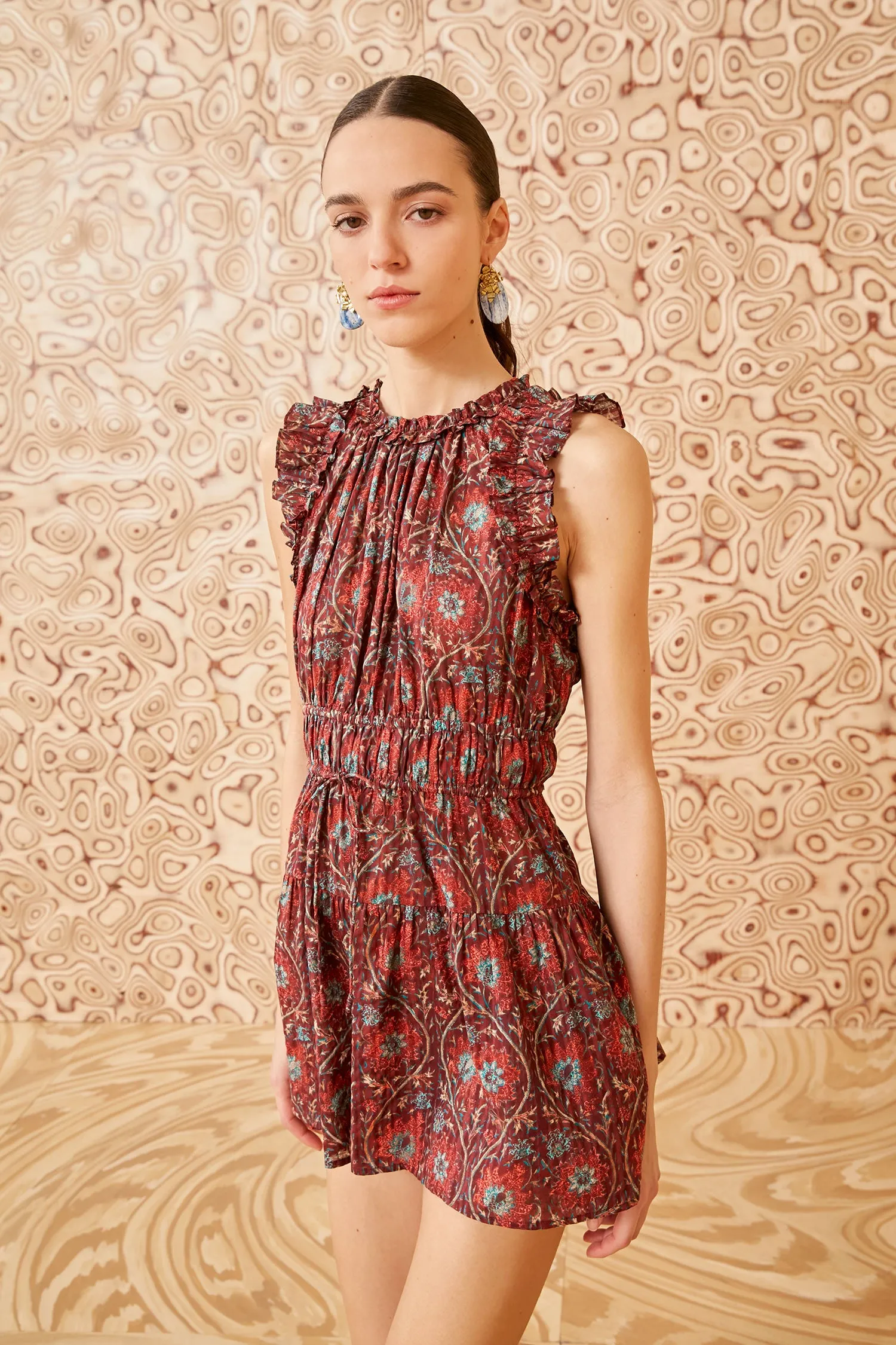 Orla Romper - Pomegranate