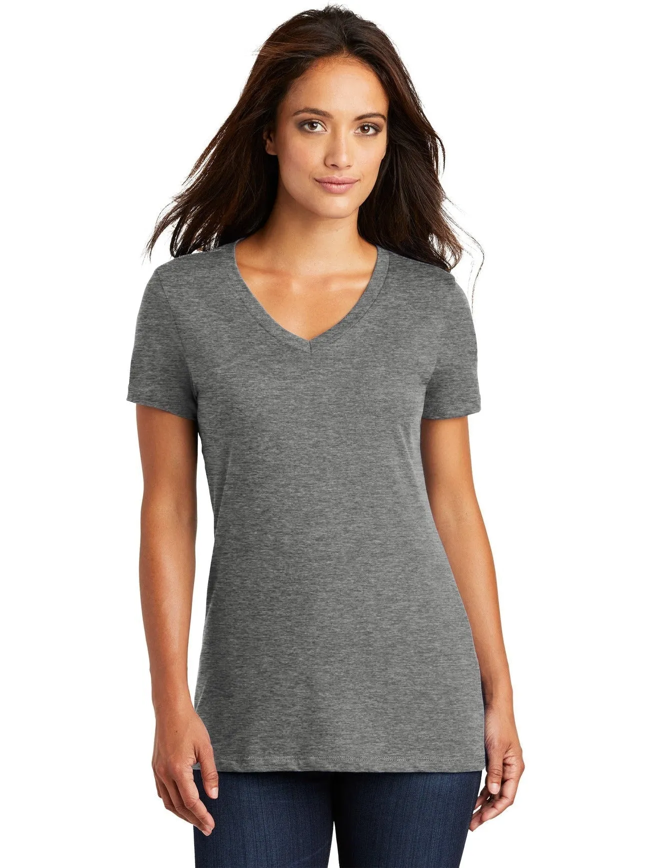 OUTLET-District Ladies Perfect Weight V-Neck Tee