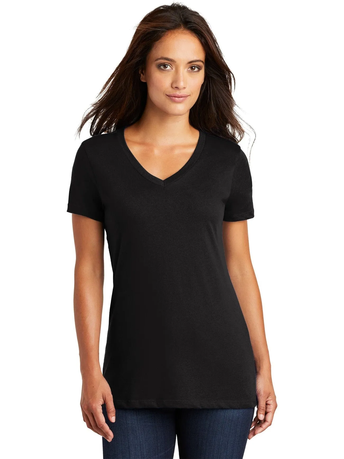 OUTLET-District Ladies Perfect Weight V-Neck Tee