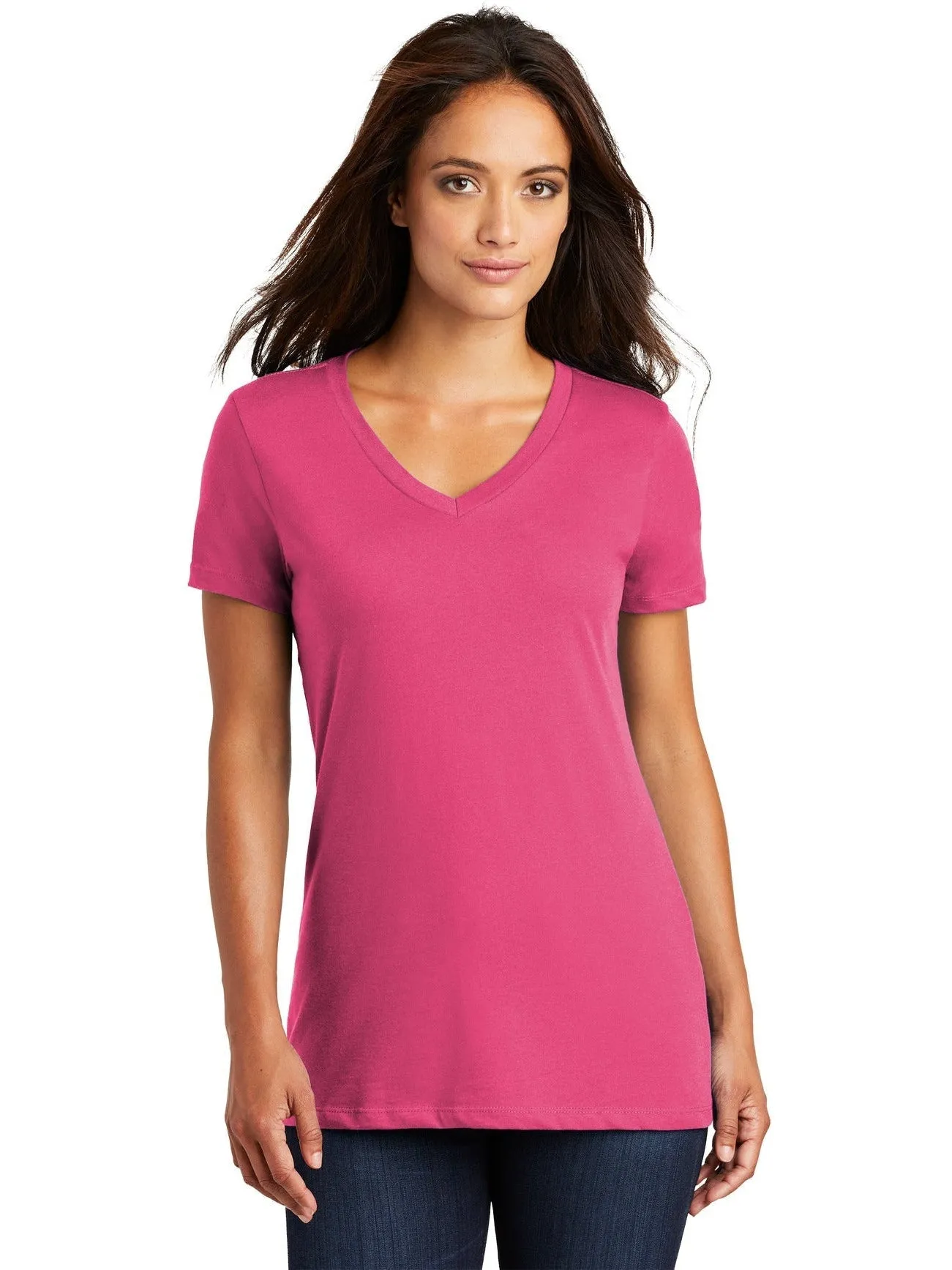 OUTLET-District Ladies Perfect Weight V-Neck Tee