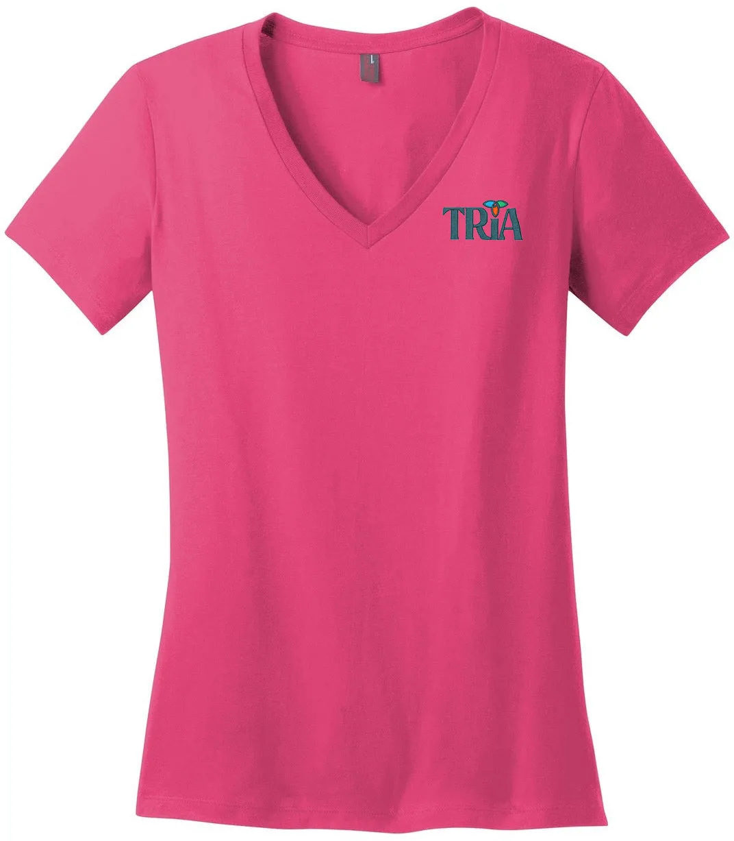 OUTLET-District Ladies Perfect Weight V-Neck Tee
