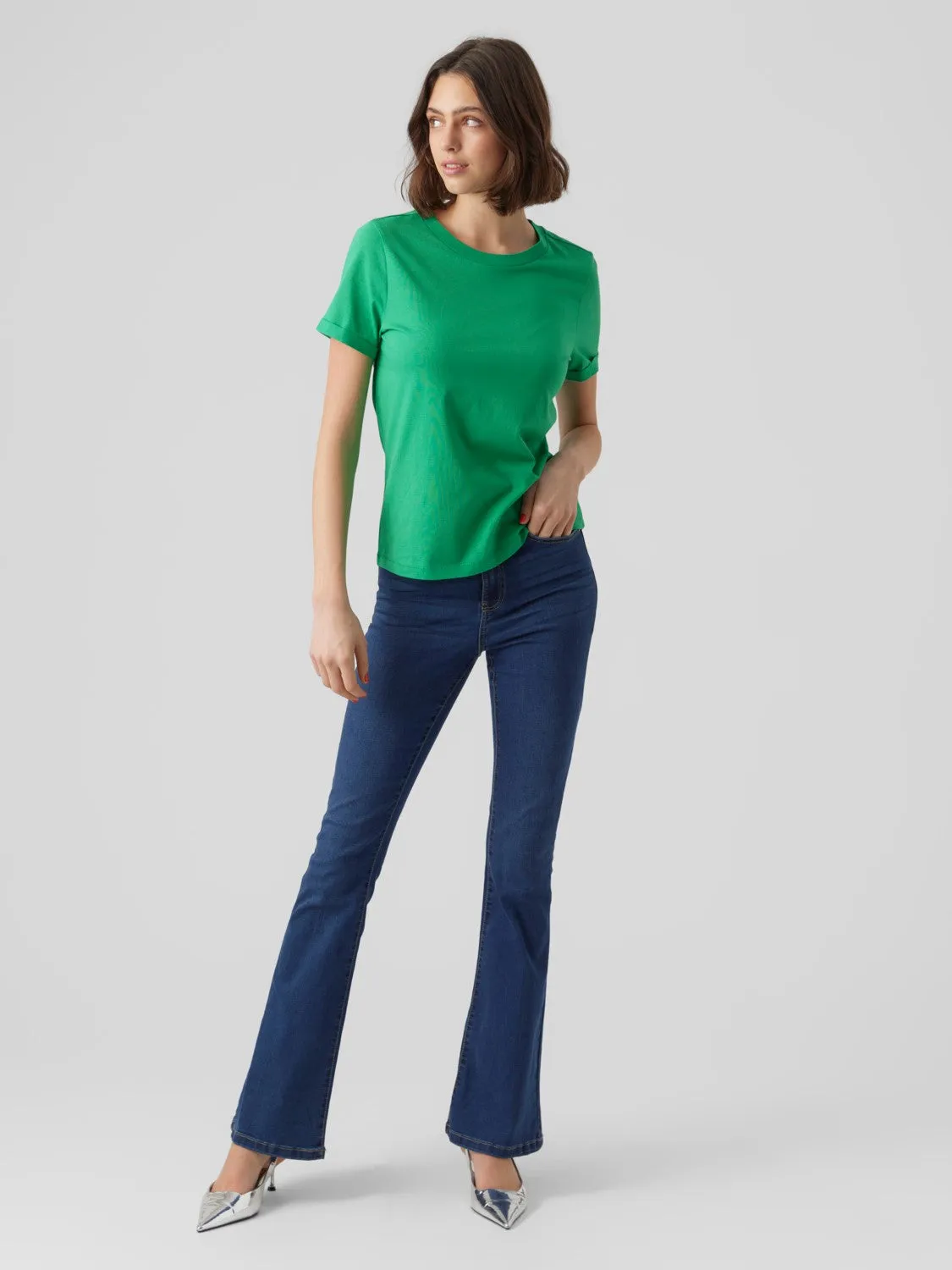 Paula 100% Cotton T-Shirt - Bright Green