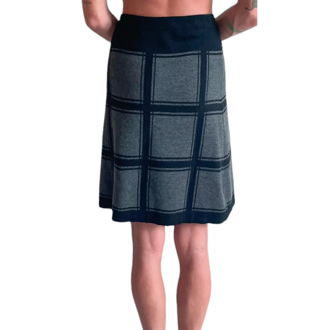 Phase Eight Plaid Wool Blend Skirt