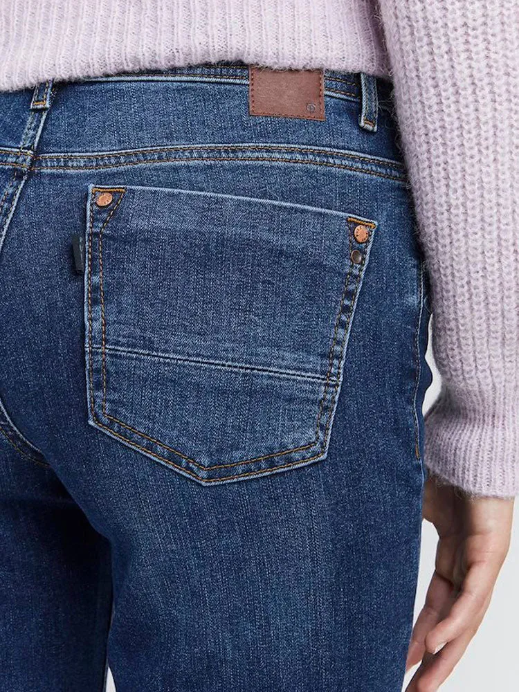 Pulz PzEmma Straight Leg Jeans Dark Blue