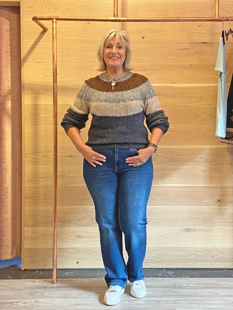 Pulz PzEmma Straight Leg Jeans Dark Blue