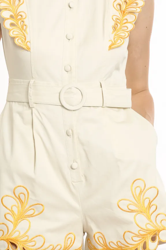 Rhett Lace Detail Belted Romper