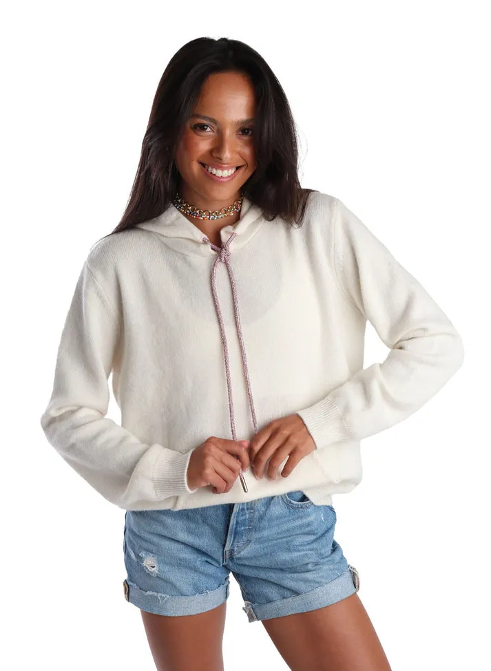RomiBasha Rhinestone Cashmere Hoodie