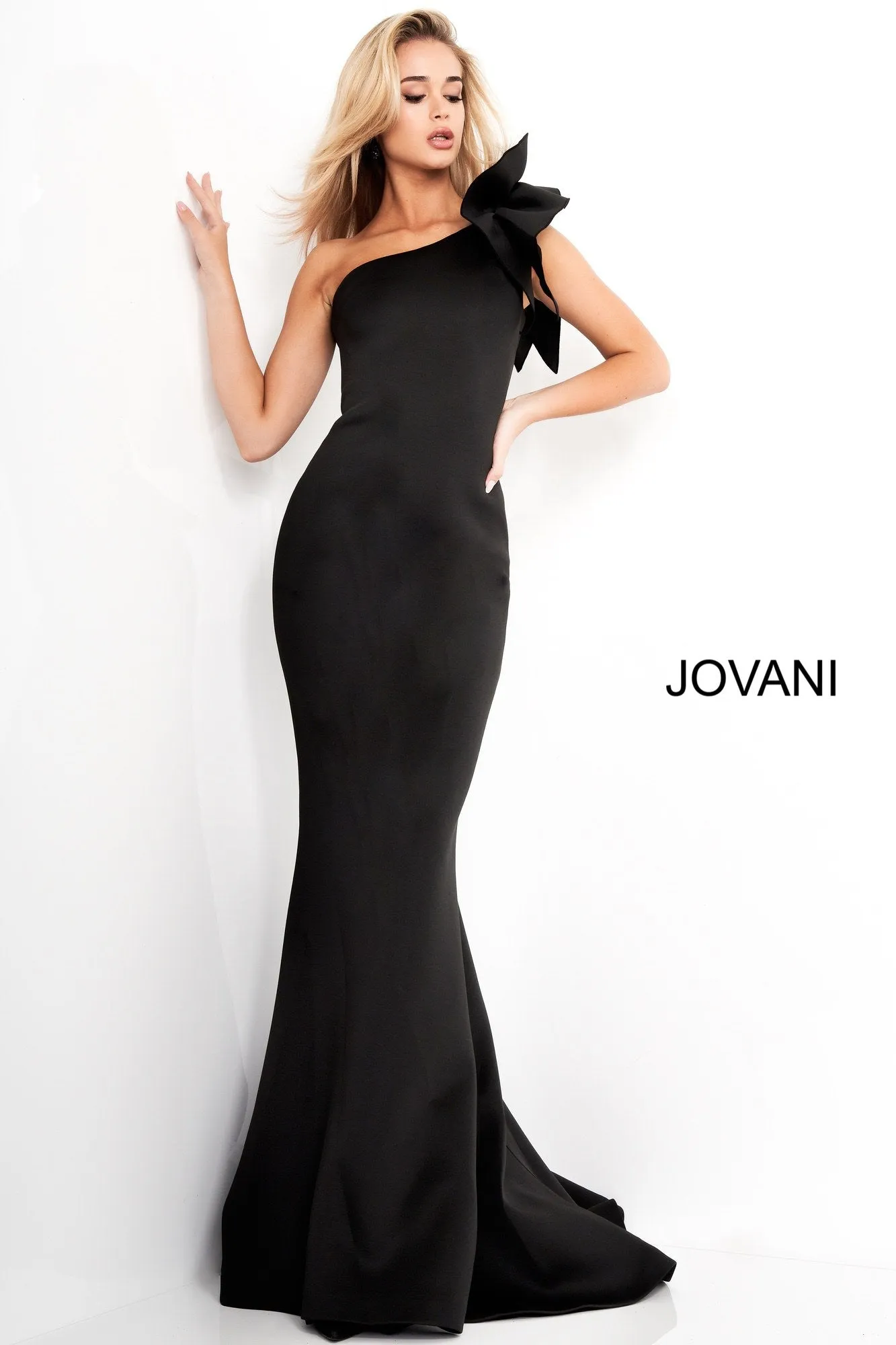 Scuba Fitted One Shoulder Gown by Jovani 32602