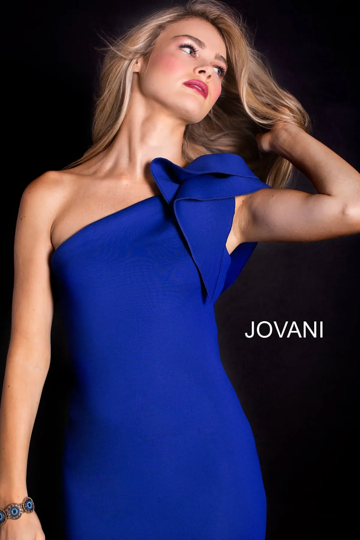 Scuba Fitted One Shoulder Gown by Jovani 32602