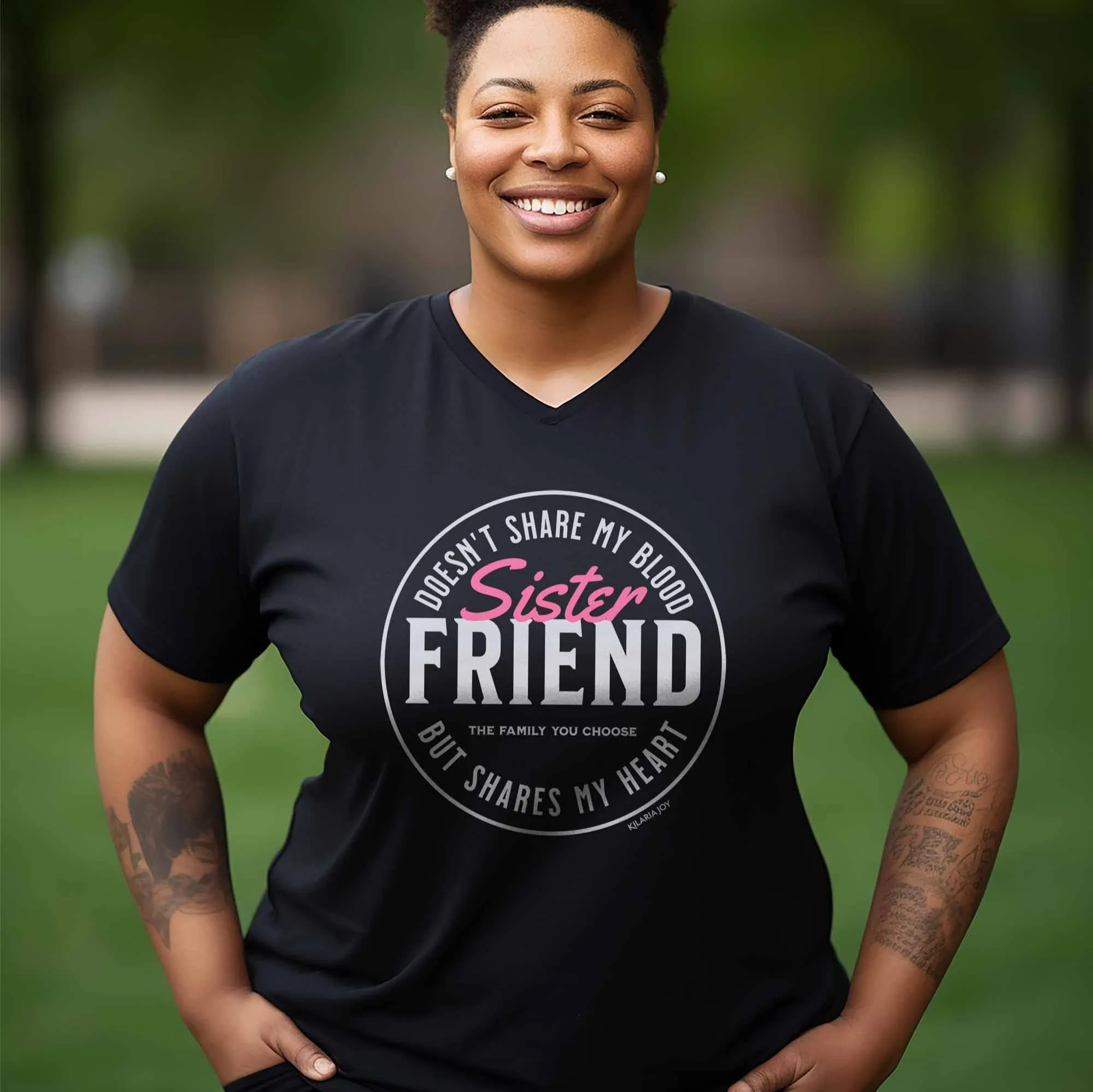 Sister Friend Shirt Women's Premium V-neck T-shirt
