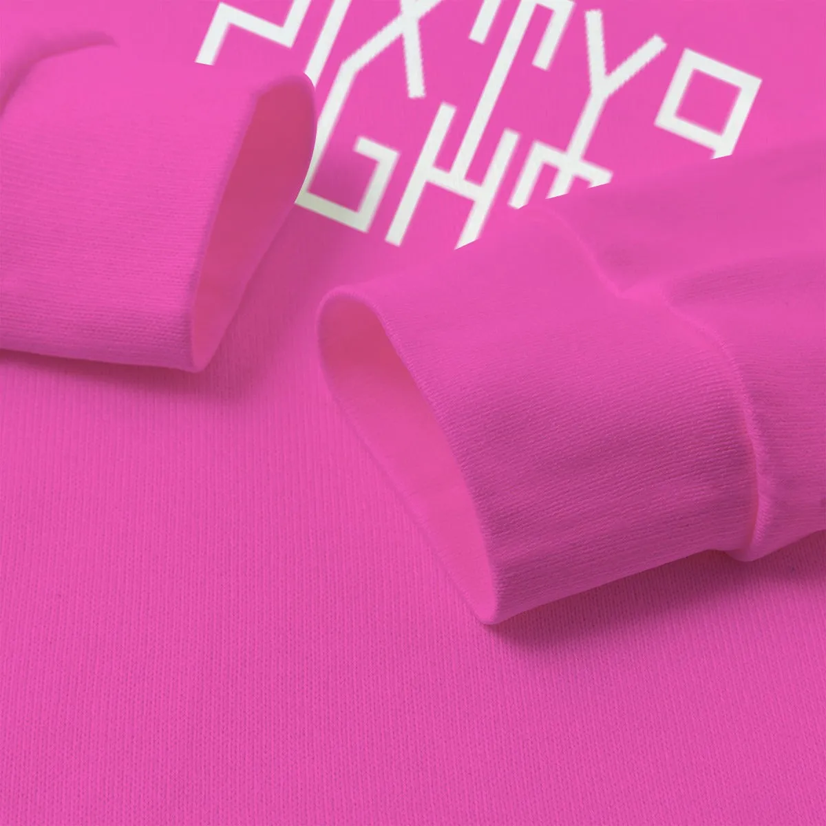 Sixty Eight 93 Logo White Fuchsia Unisex Turtleneck Knitted Fleece Sweater