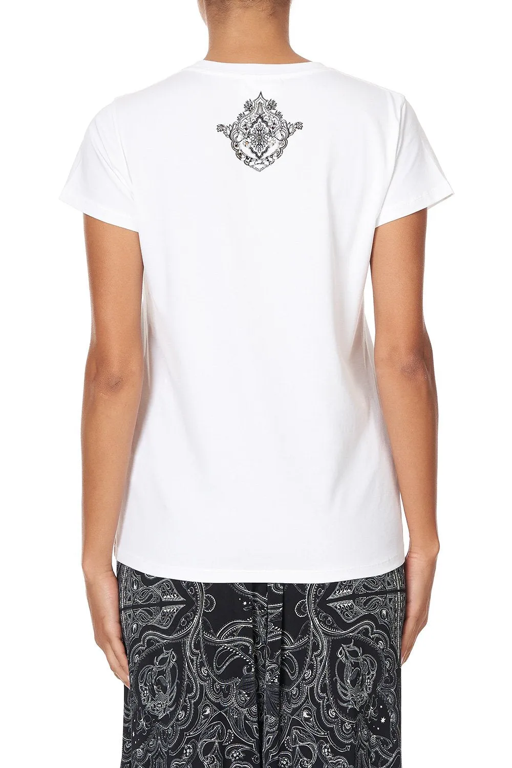 SLIM FIT ROUND NECK T-SHIRT MIDNIGHT PEARL