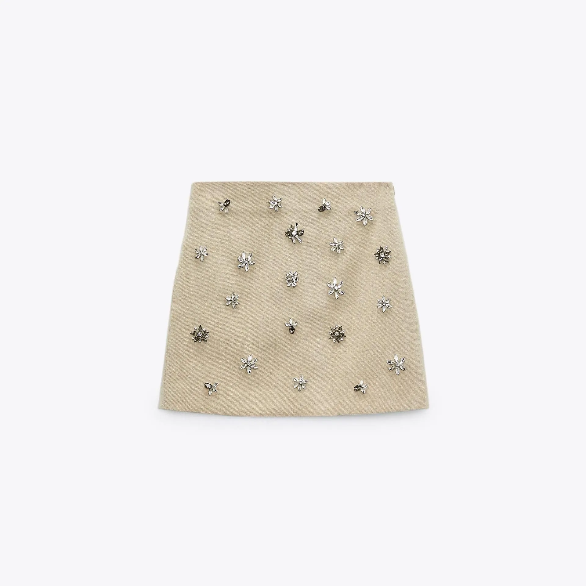 Solid Patchwork Diamonds Casual Mini Skirt