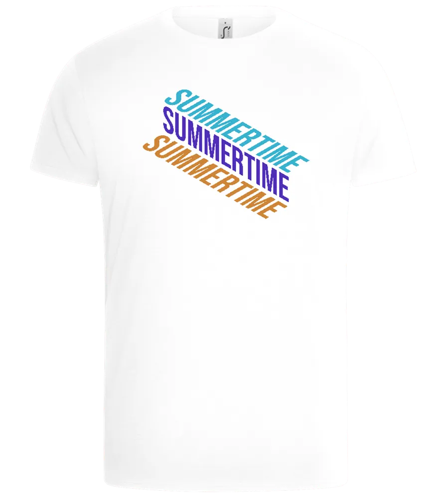 Summertime Text Gradient Design - Basic Unisex T-Shirt
