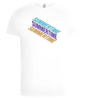 Summertime Text Gradient Design - Basic Unisex T-Shirt