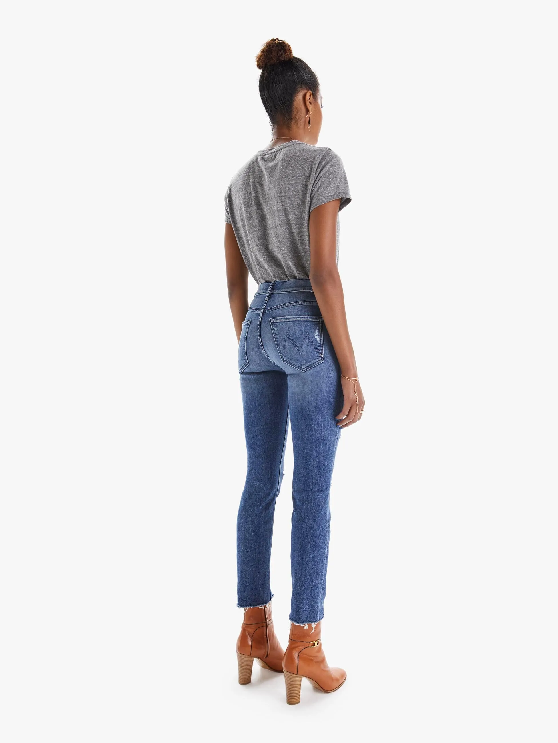The Mid Rise Dazzler Ankle Fray