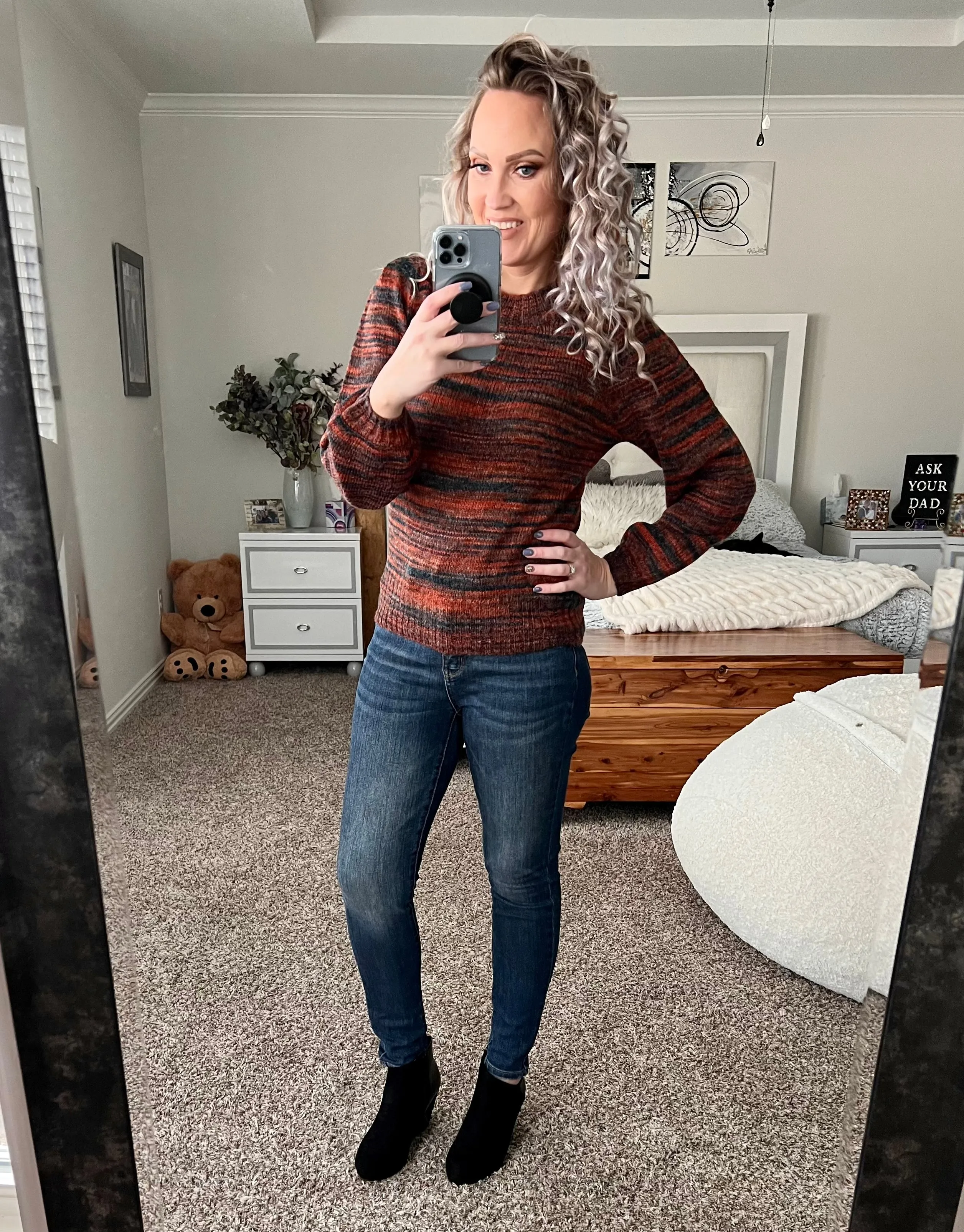 Toni heathered knit sweater