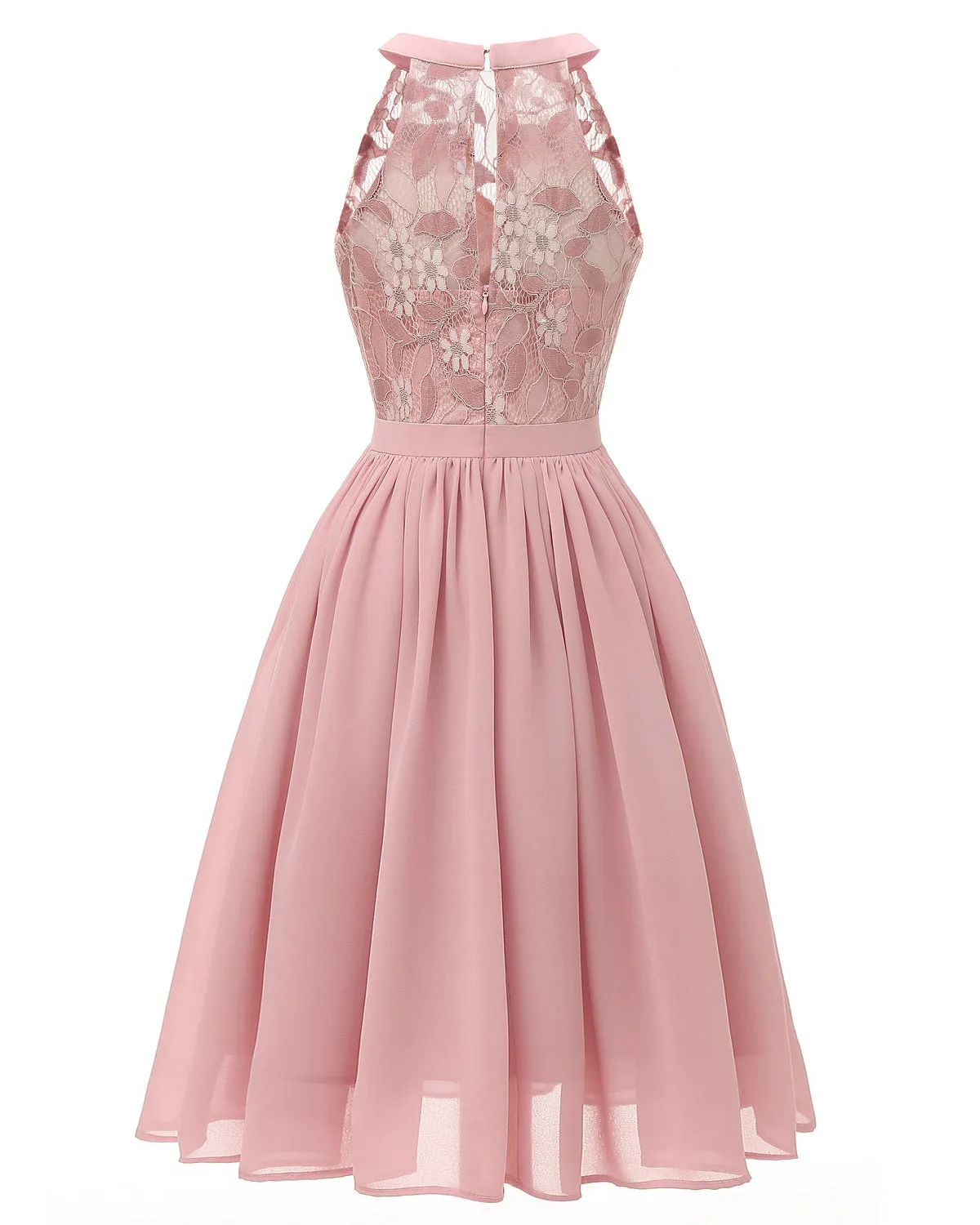 Women Cocktail Halter Lace A-Line Party Vintage Gothic Dresses