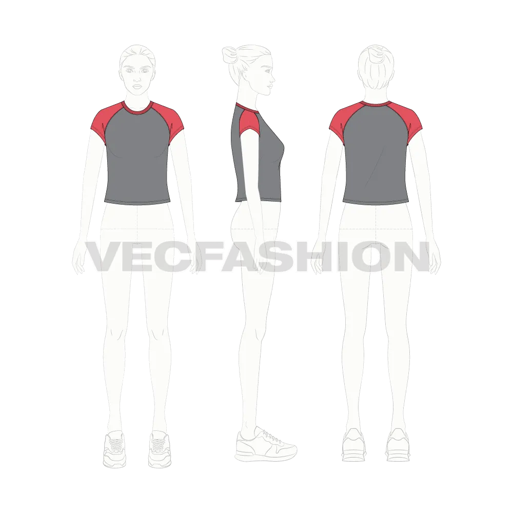 Women's Cap Sleeved Short Body Tee