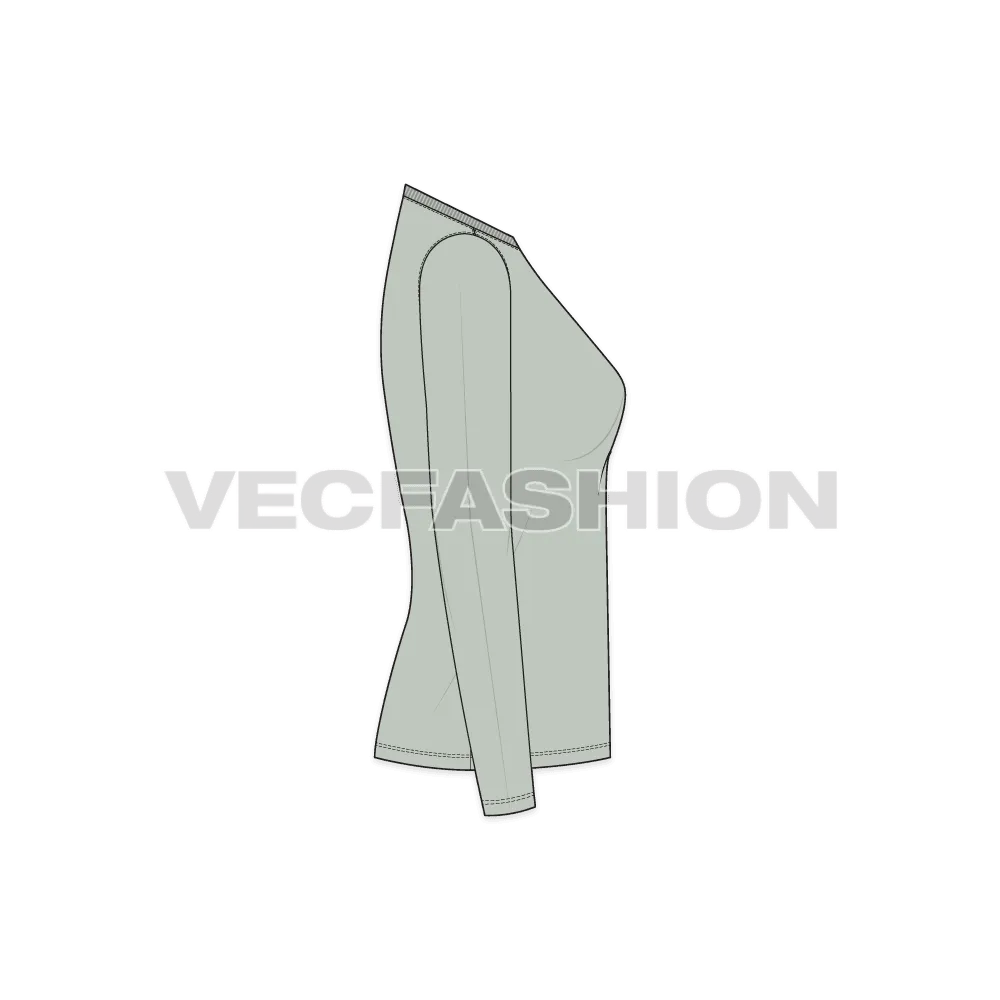 Women's Long Sleeve V-neck T-shirt