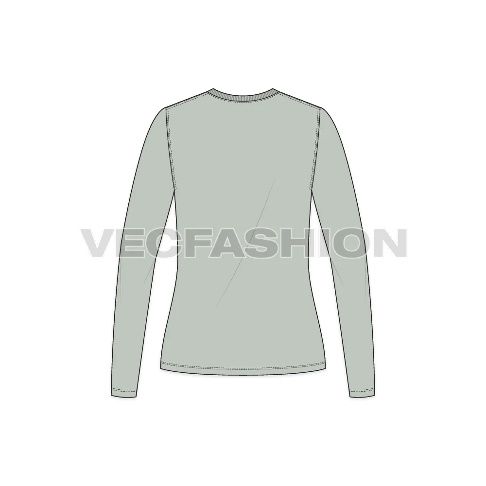 Women's Long Sleeve V-neck T-shirt