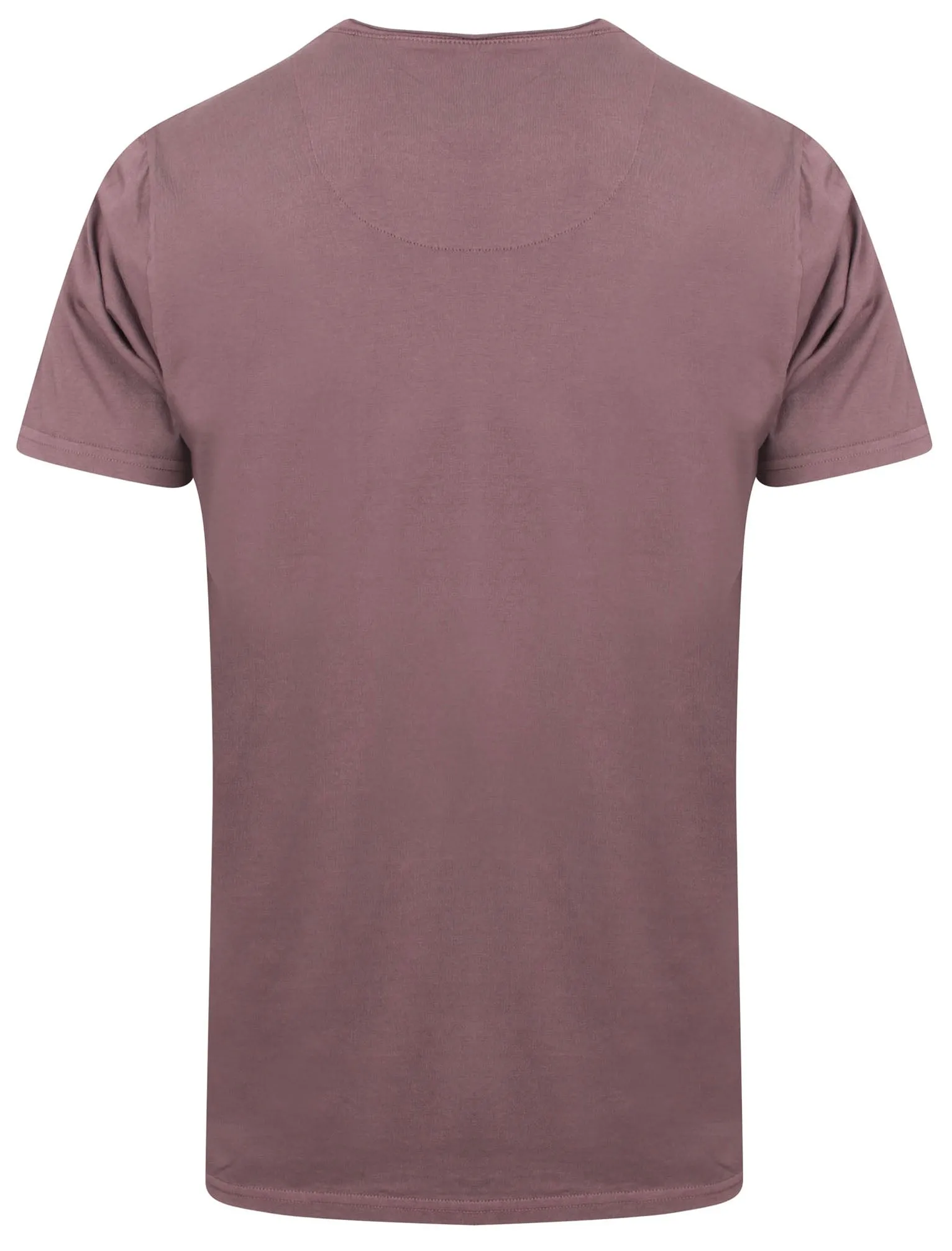 Zac Crew Neck Cotton T-Shirt with Pocket In Black Plum - Tokyo Laundry